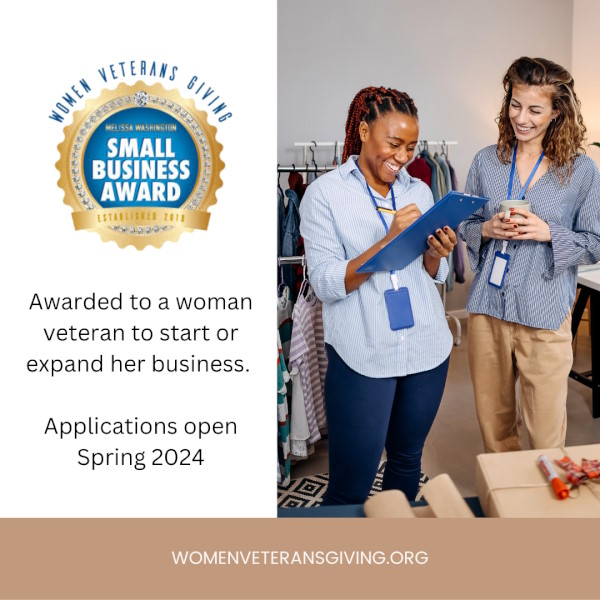 Women Veterans Giving Small Business Award